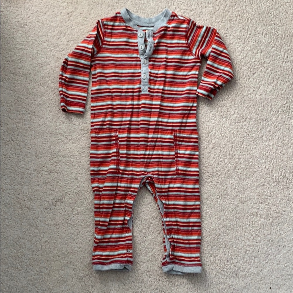 EUC Festive Red and white Tea Collection Romper